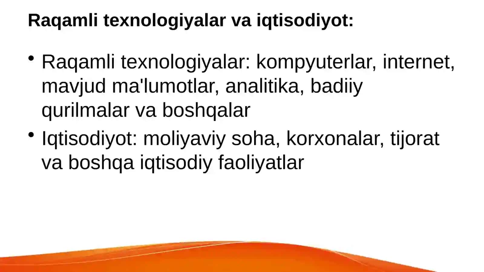 Iqtisodiyotda raqamli texnologiyalardan foydalanishning asosiy rollari 2