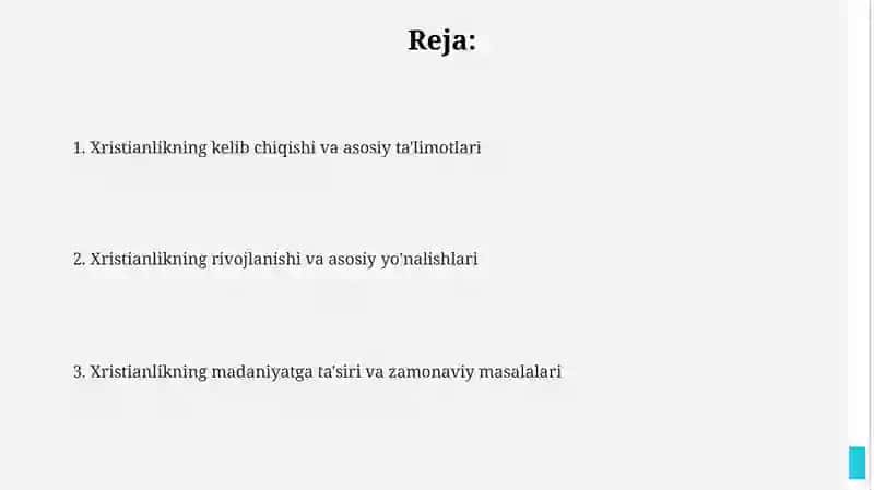 Xristianlik dini tarixi va asosiy g'oyalari 2