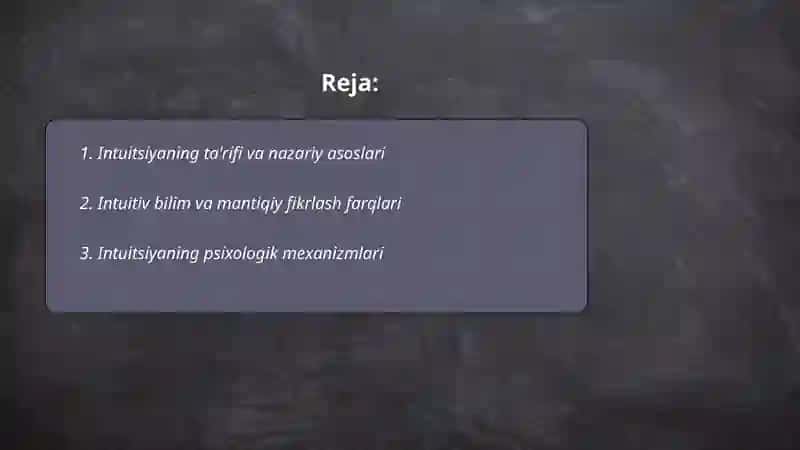Intuitsiya. Intuitit bilim 2