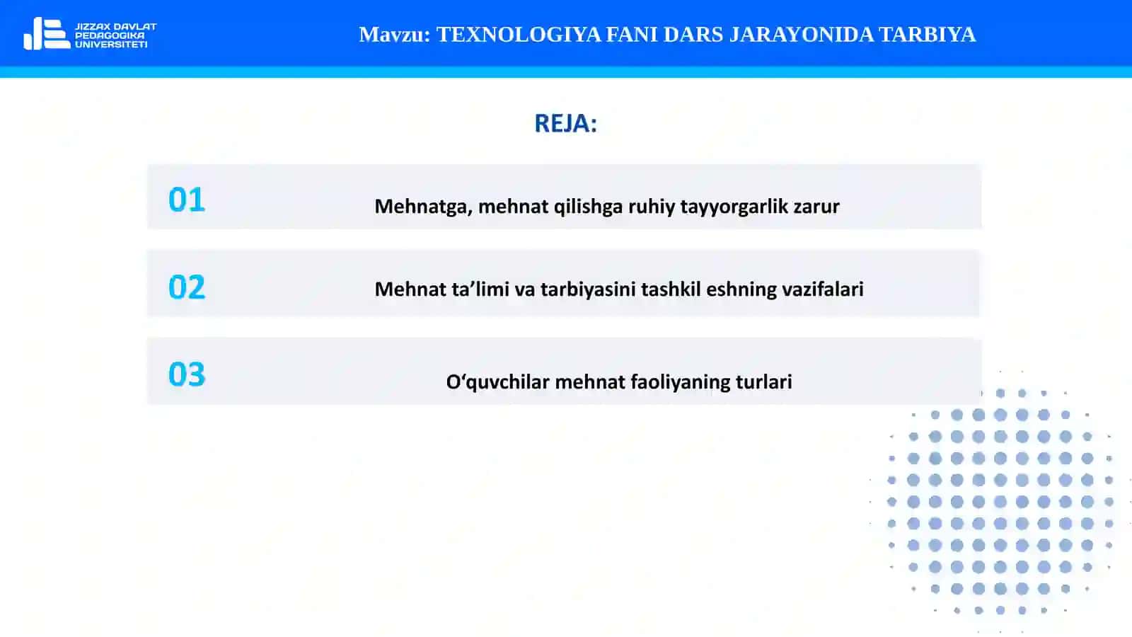 FAN:TEXNOLOGIK TA’LIM METODIKASI 2