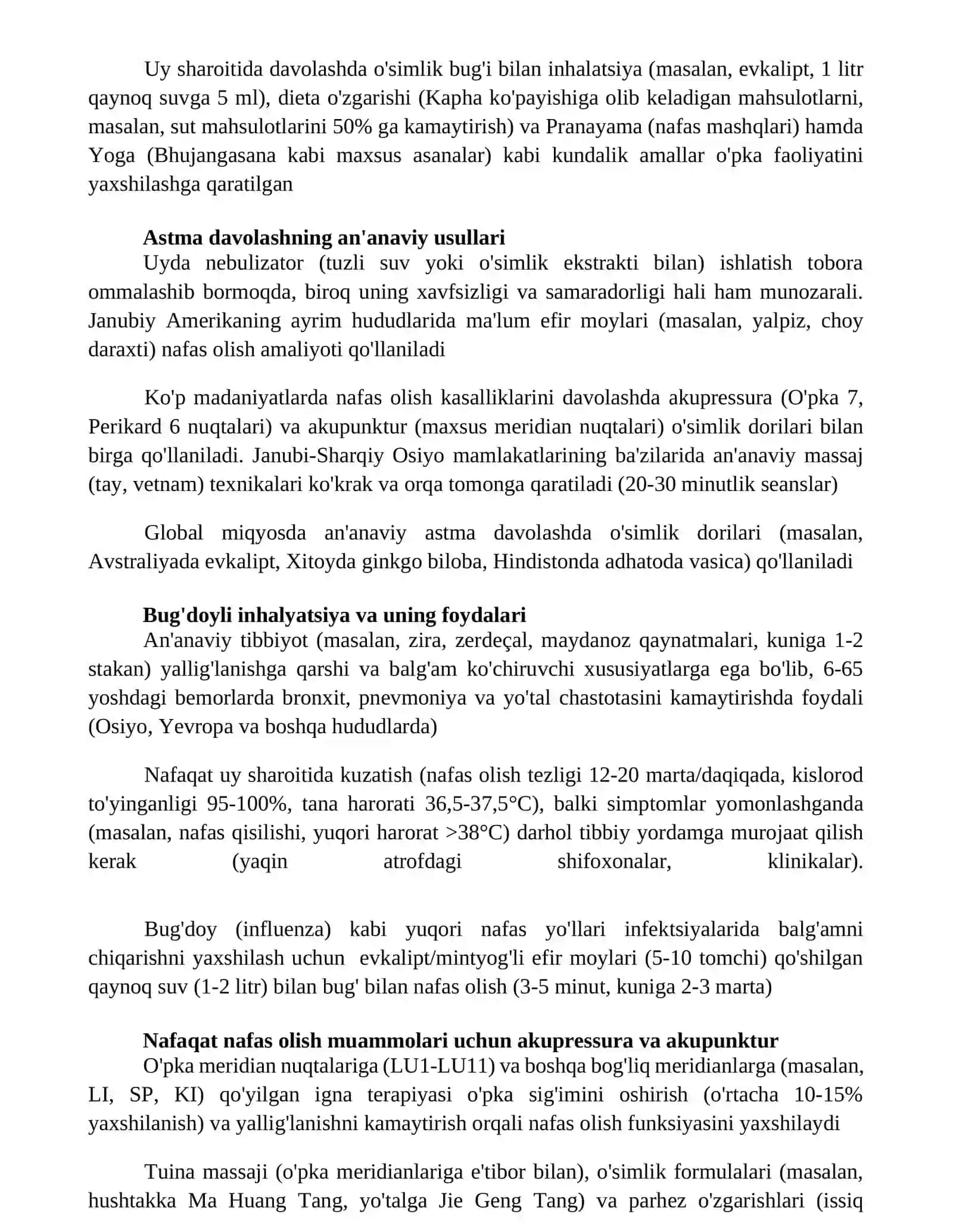 Nafas yo'llari kasalliklari davolash 2