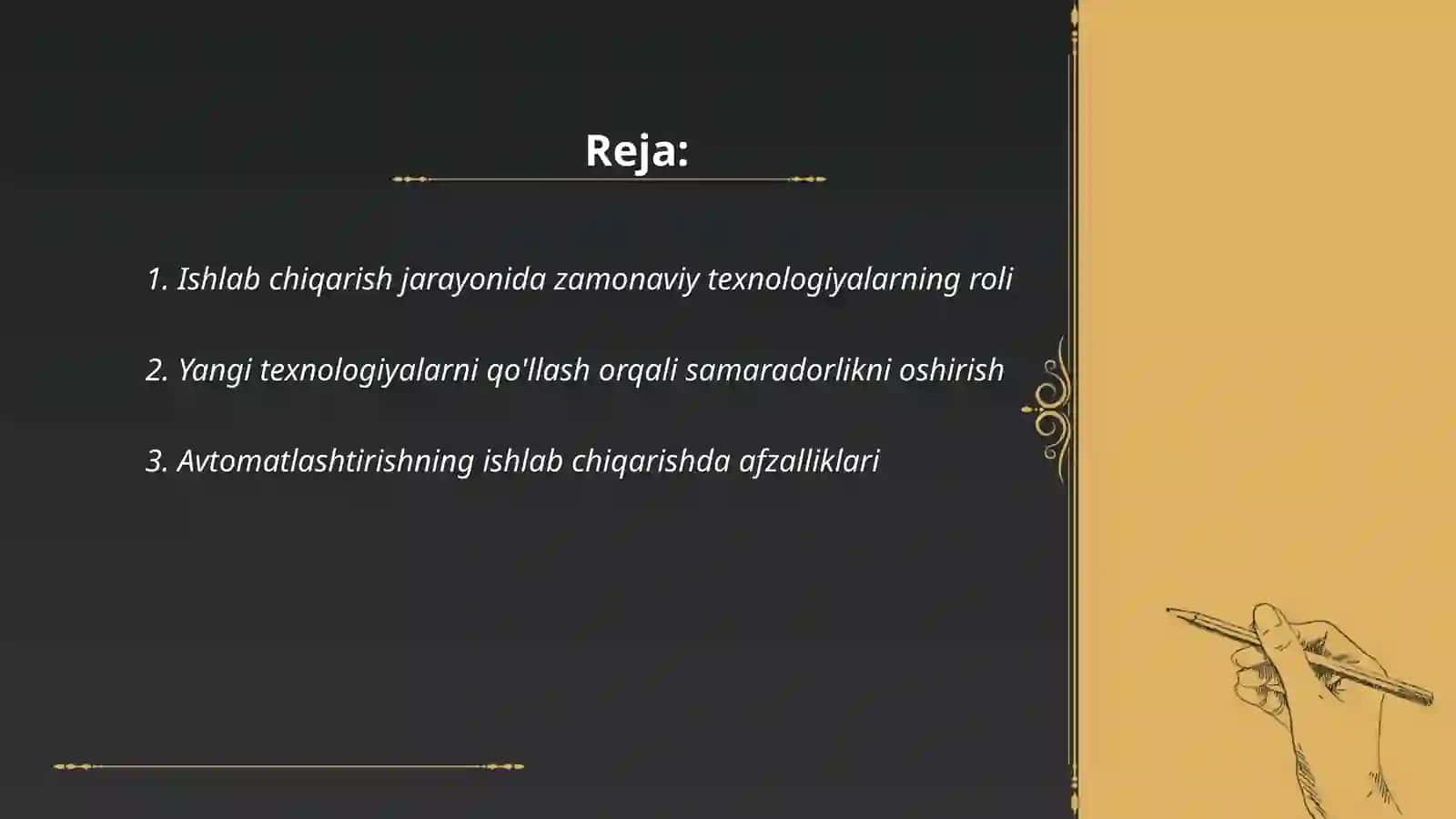 Ishlab chiqarish jarayonida yangi texnologiyalar 2