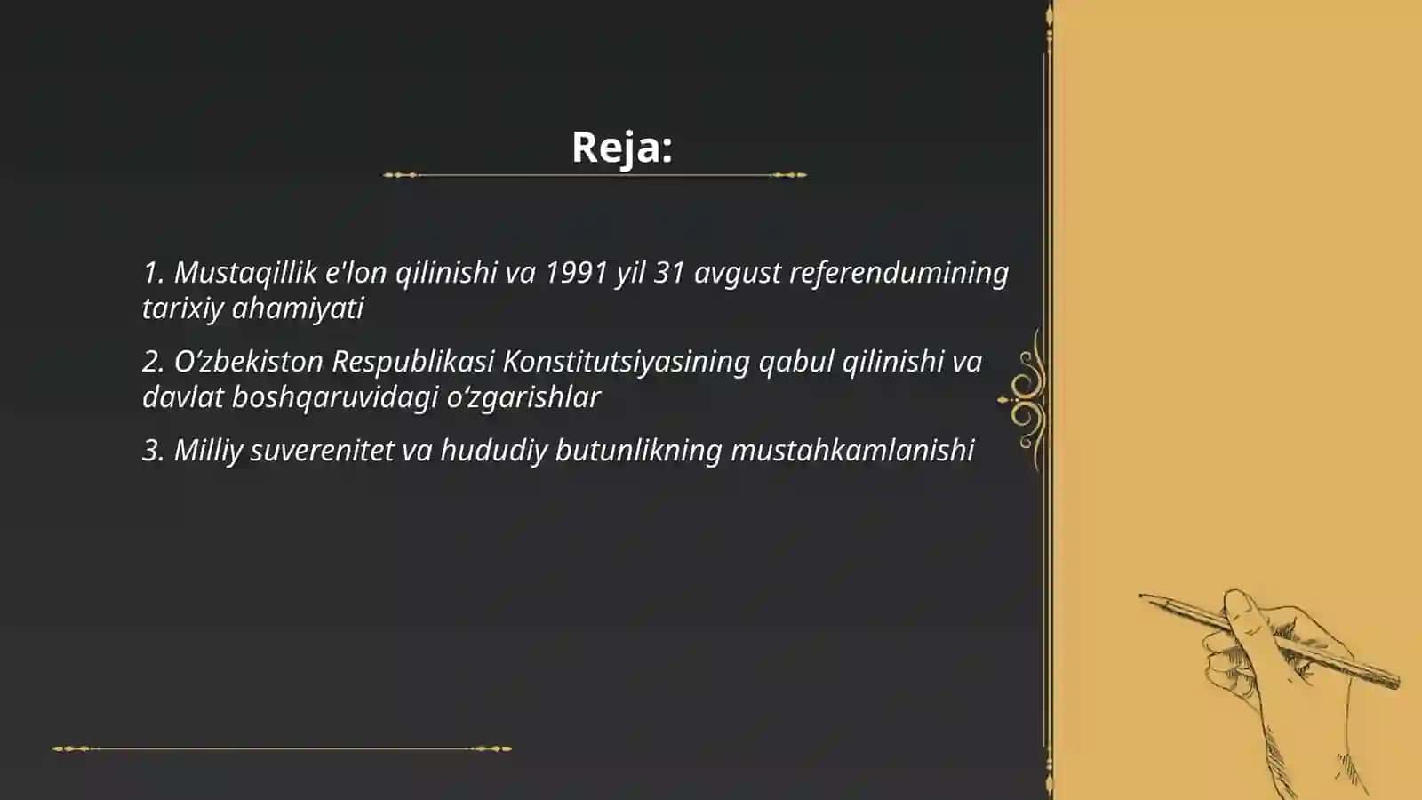 Mustaqil O‘zbekiston Respublikasining tashkil topishining tarixiy ahamiyati 2