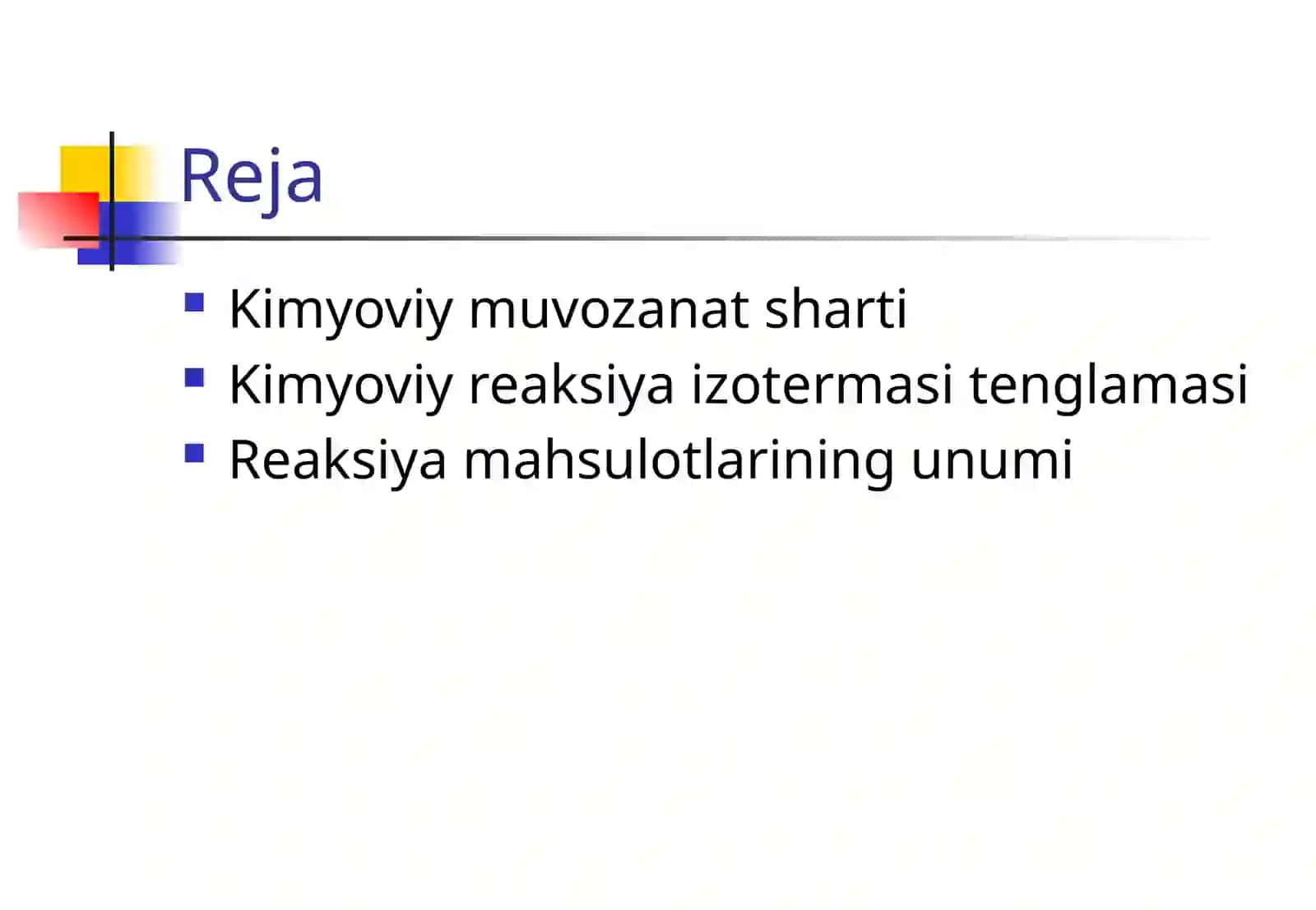 Kimyoviy muvozanat 2