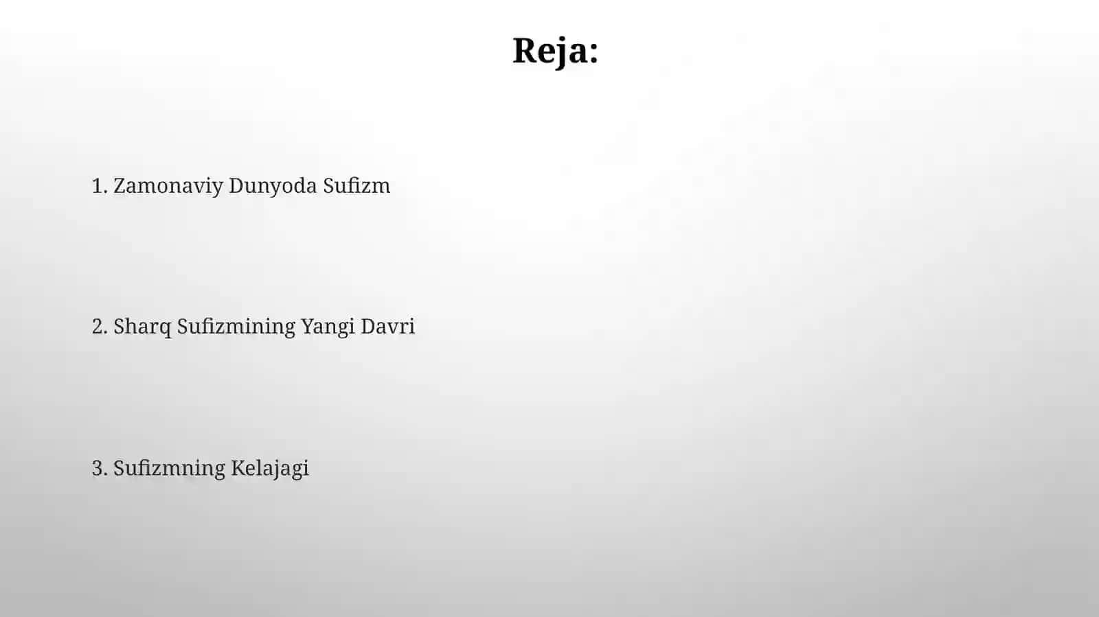 Yangi davr sharq tasavufi 2