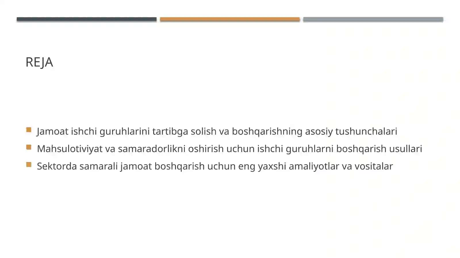 Mehnat jamolarini rejalashtirish va boshqarish 2