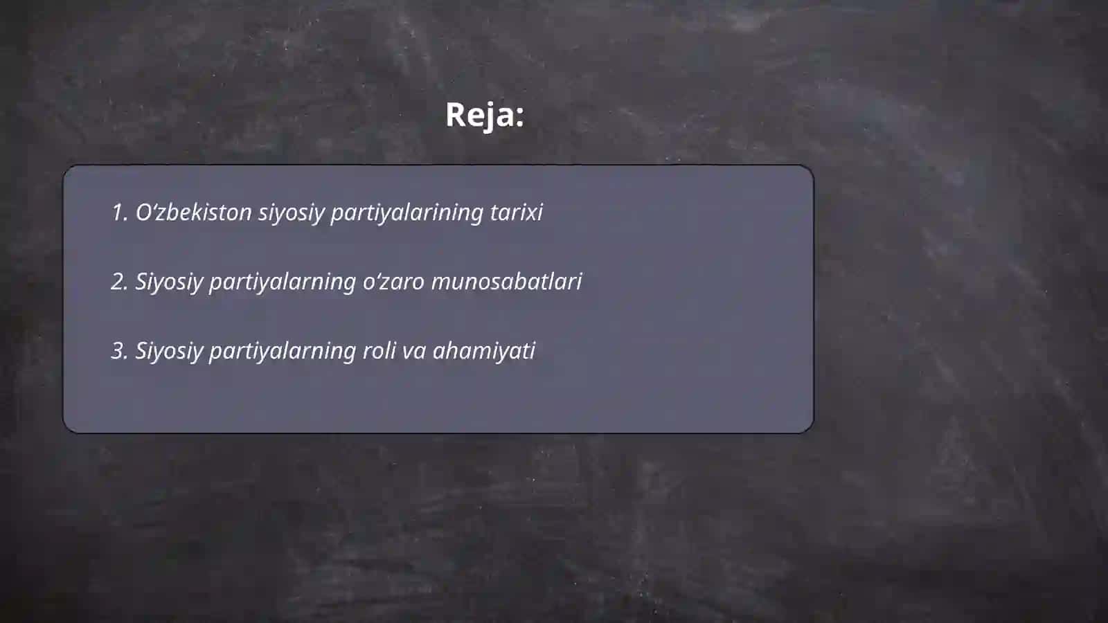 O‘zbekiston siyosiy partiyalari 2