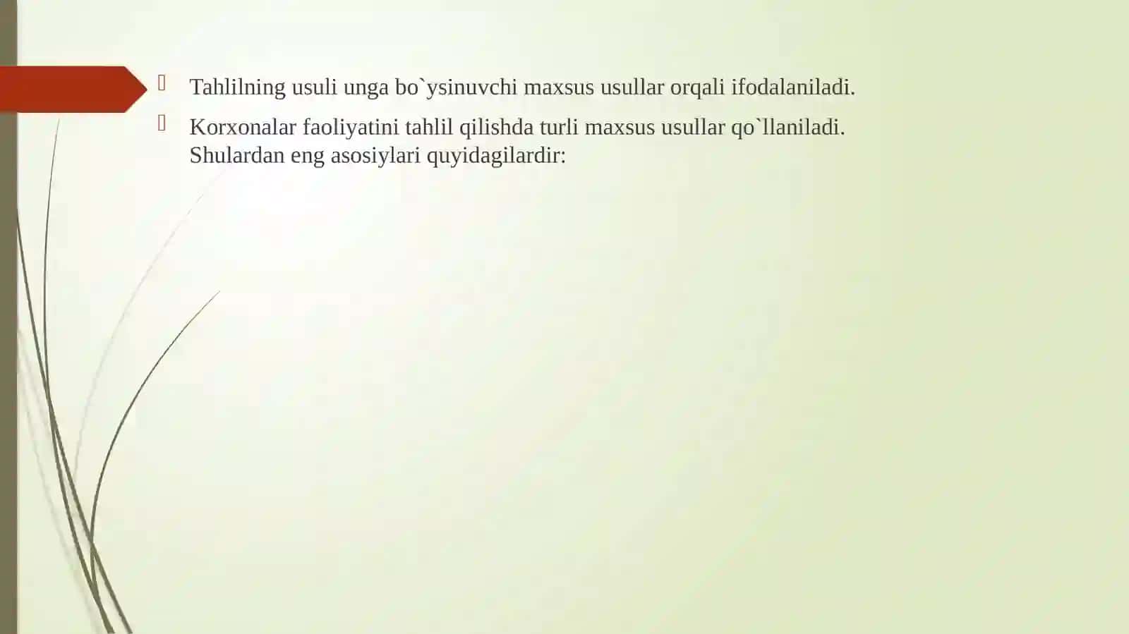 Iqtisodiy tahlilning oddiy-an’anaviy usullari 2