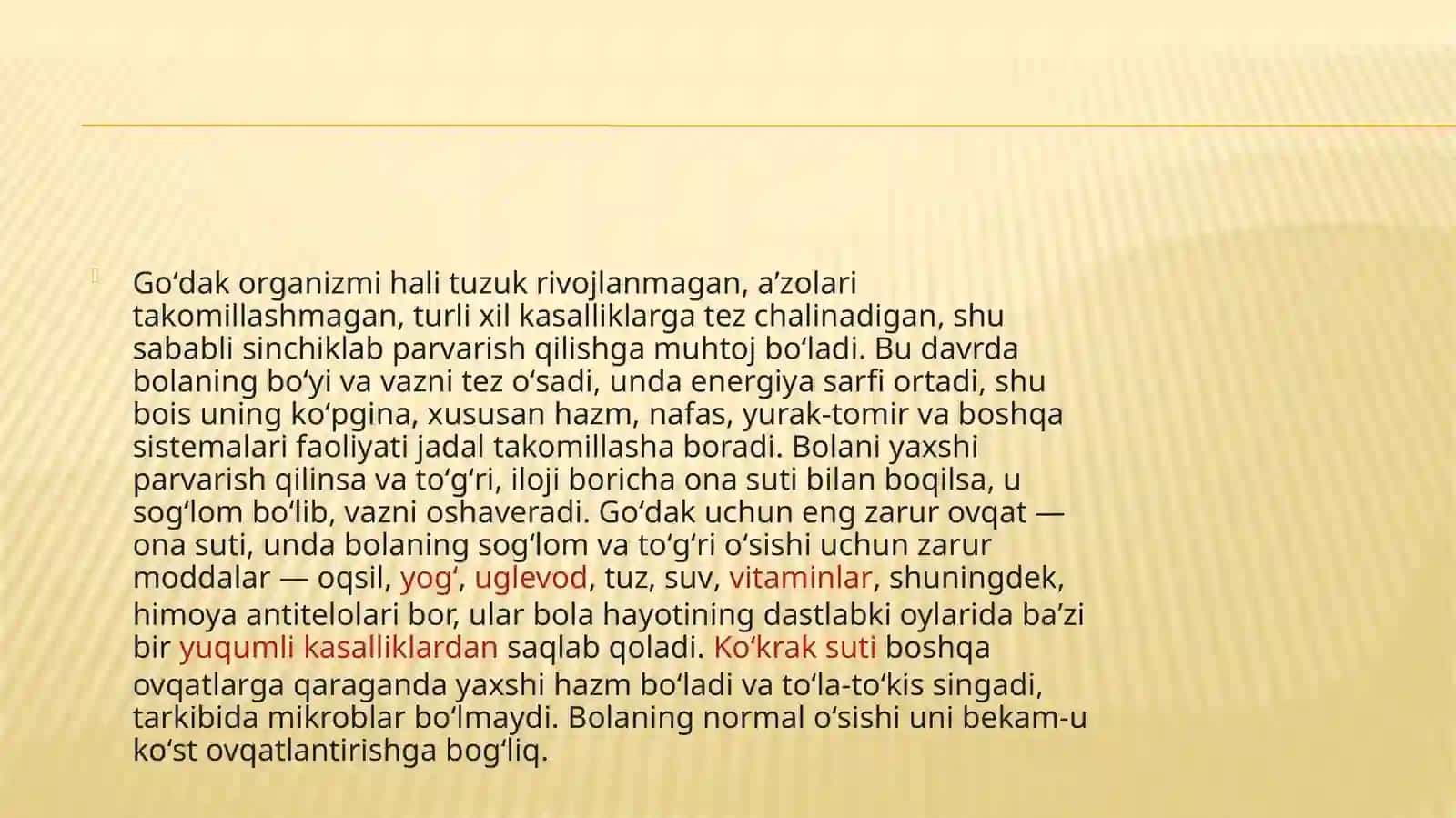 Yosh ayollarga chaqaloqni to’g’ri parvarish qilish 2