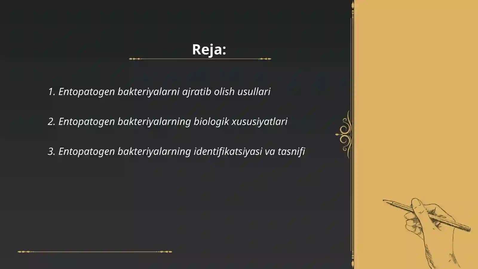 Entopatogen bakteriyalar ajratib olish va ular asosida preparatlar tayyorlash 2