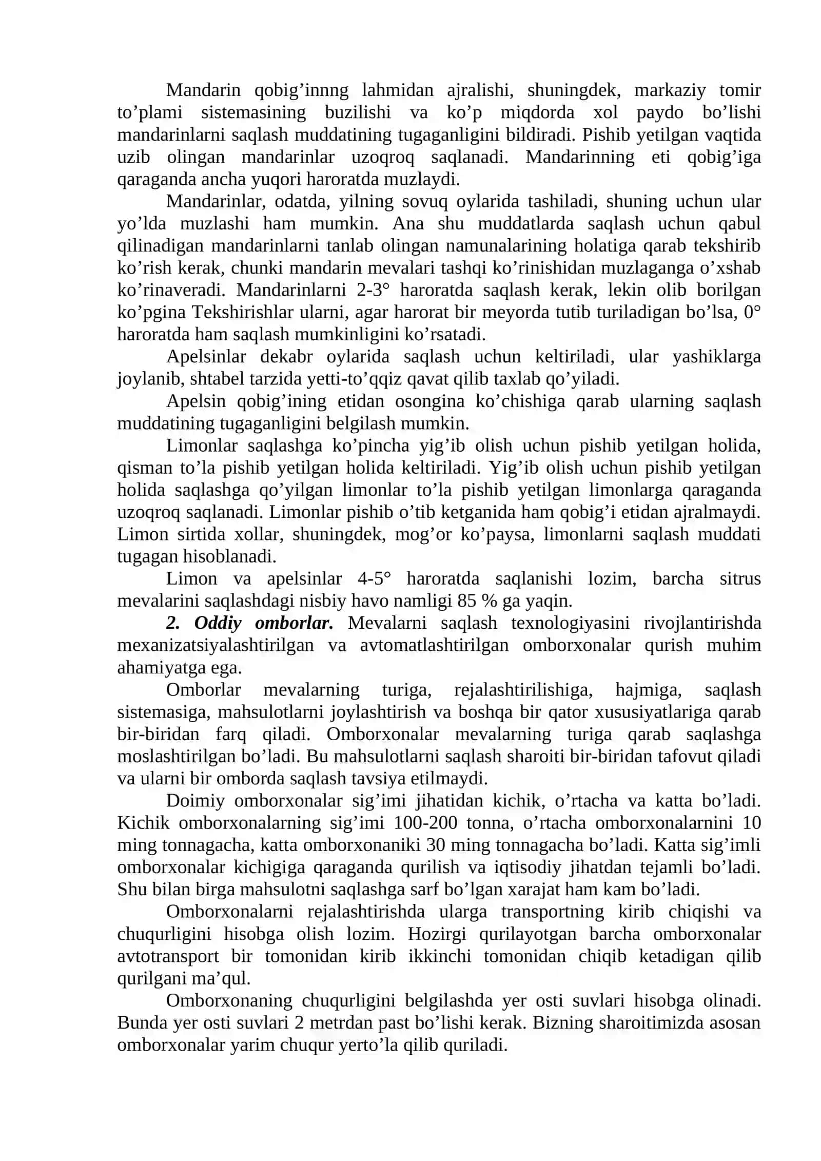 Subtropik mevalarni saqlash usullari 2