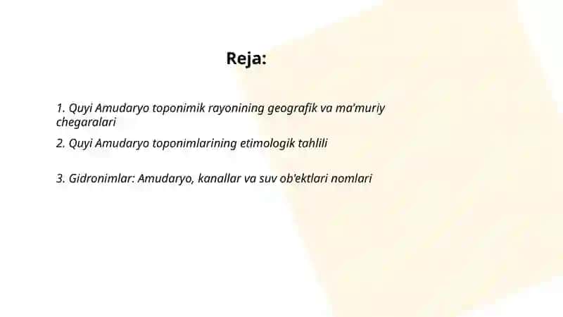 Quyi Amudaryo toponimik rayon 2