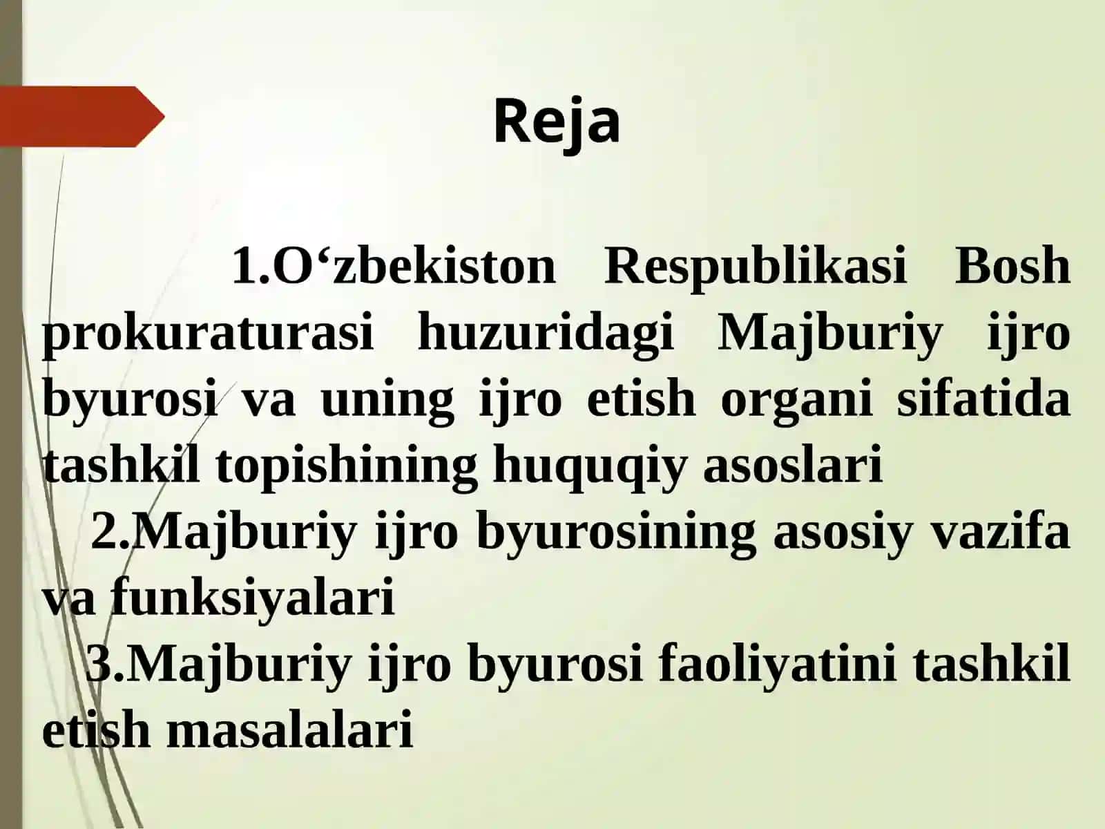 O‘zbekiston Respublikasi Bosh prokuraturasi huzuridagi Majburiy ijro byurosi 2