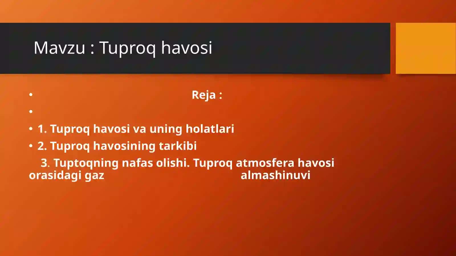 Mirzo Ulug‘bek nomidagi O‘zbekiston Milliy Universiteti, Biologiya Tuproq havosi 2
