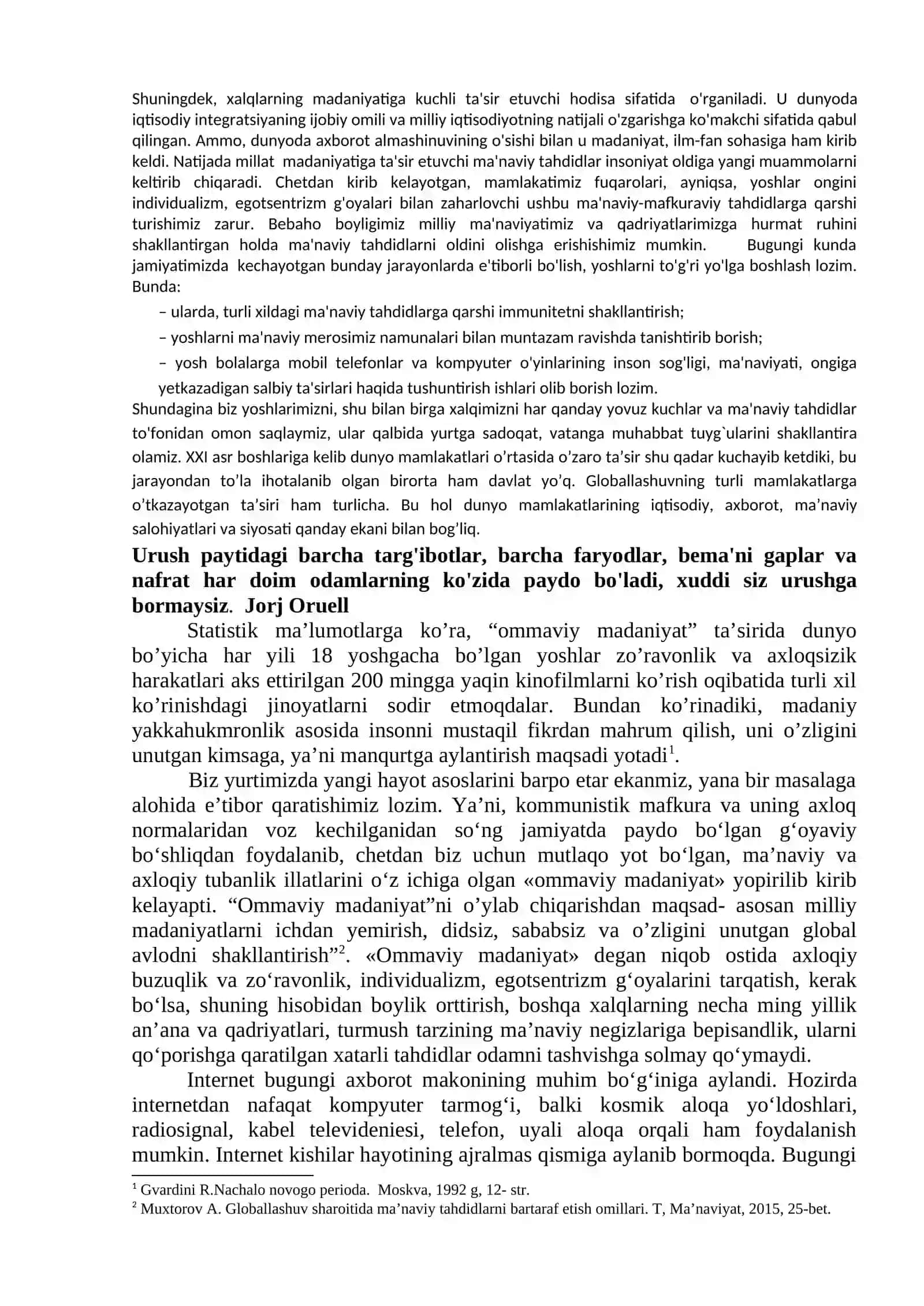 XORIJIY OMMAVIY AXBOROT VOSITALARINI MEDIA MAKONDAGI O`RNI 2