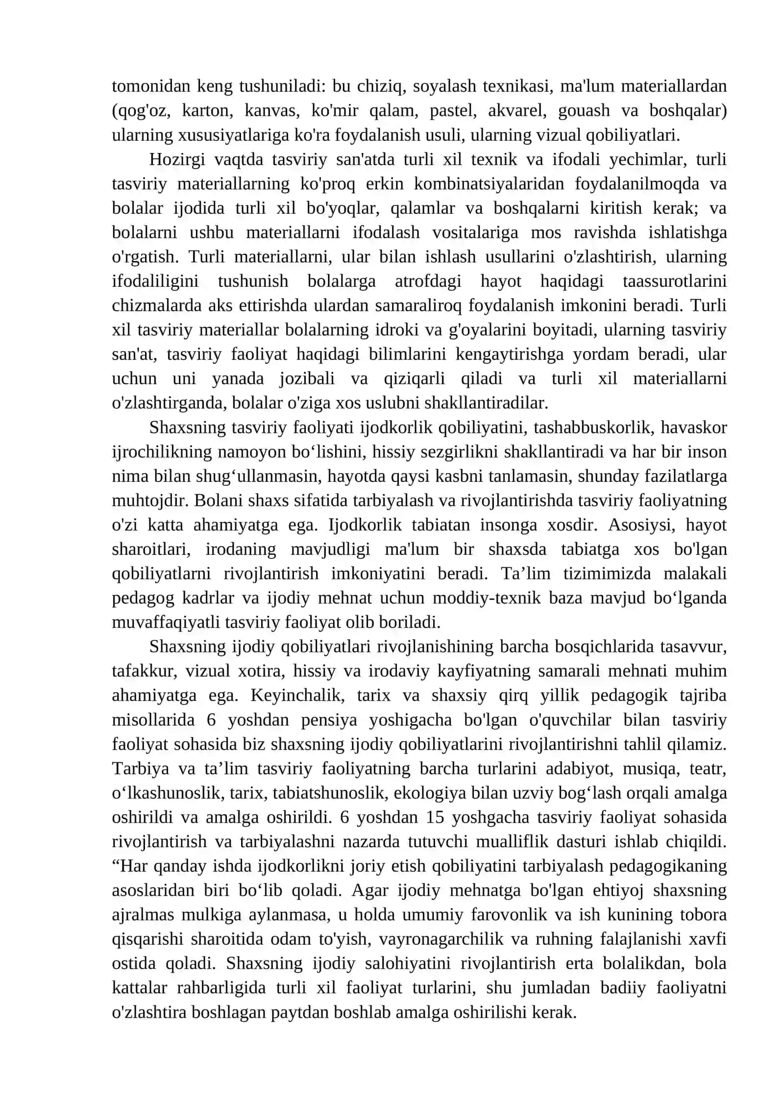 Maktabgacha yoshdagi bolalarni har tomonlama rivojlantirishda tasviriy faoliyatning ahamiyati 2