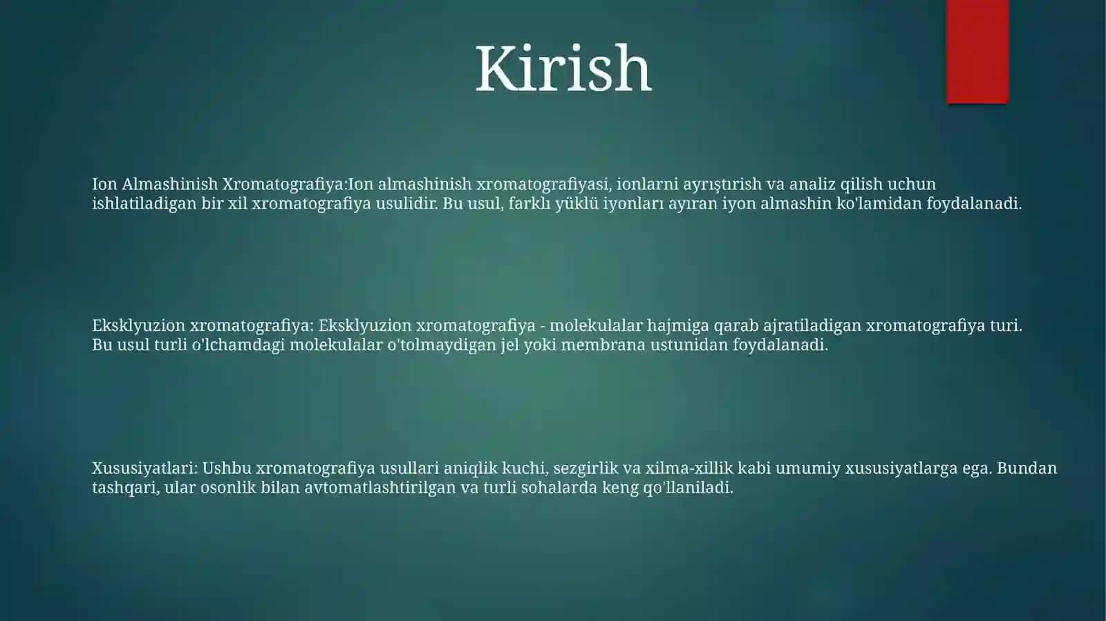 Ion Almashinish Va Eksklyuzion Xromatografiya Usullari 2