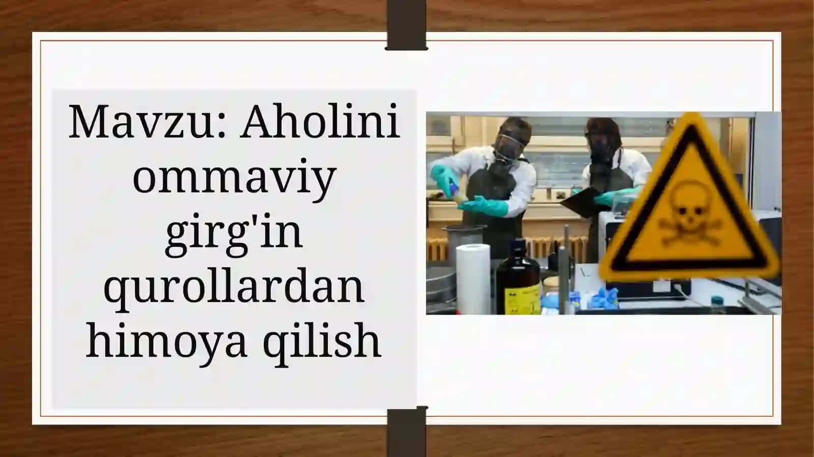 Aholini ommaviy girg'in qurollardan himoya qilish 2
