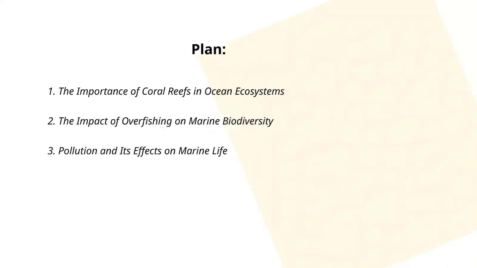 Saving the oceans (writing) 2