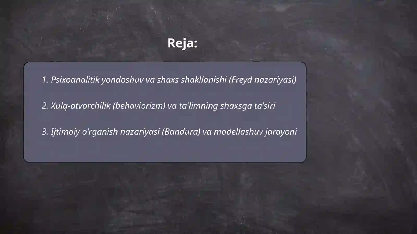Psixoanalitik yondoshuv va shaxs shakllanishi (Freyd nazariyasi) 2