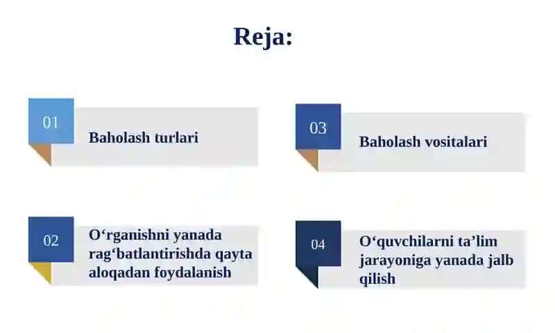 Formativ va summativ baholash tizimi va mohiyati, Baholash mezonlari. 2