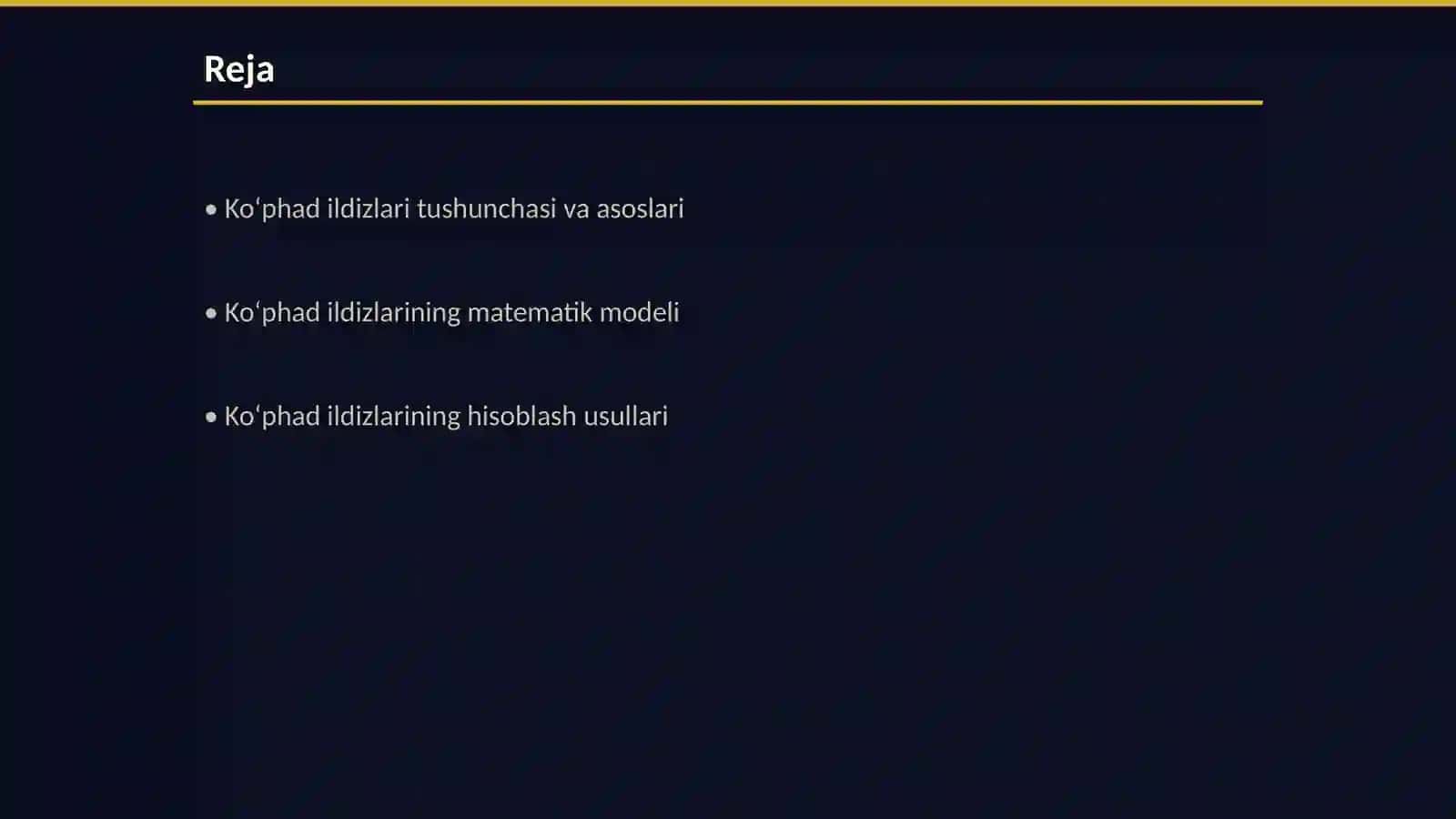 Koʻphad ildizlarini taqribiy hisoblash 2