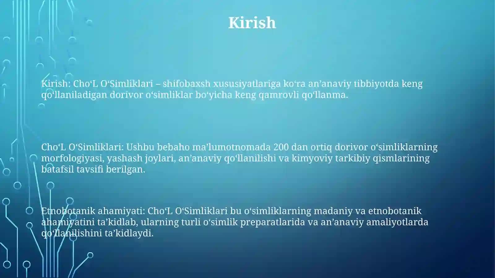Cho‘L O‘Simliklari 2