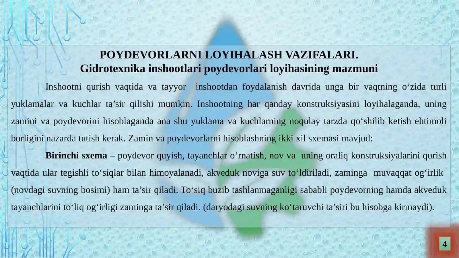 Poydevorlarni loyihalash uchun taqrizlar 2