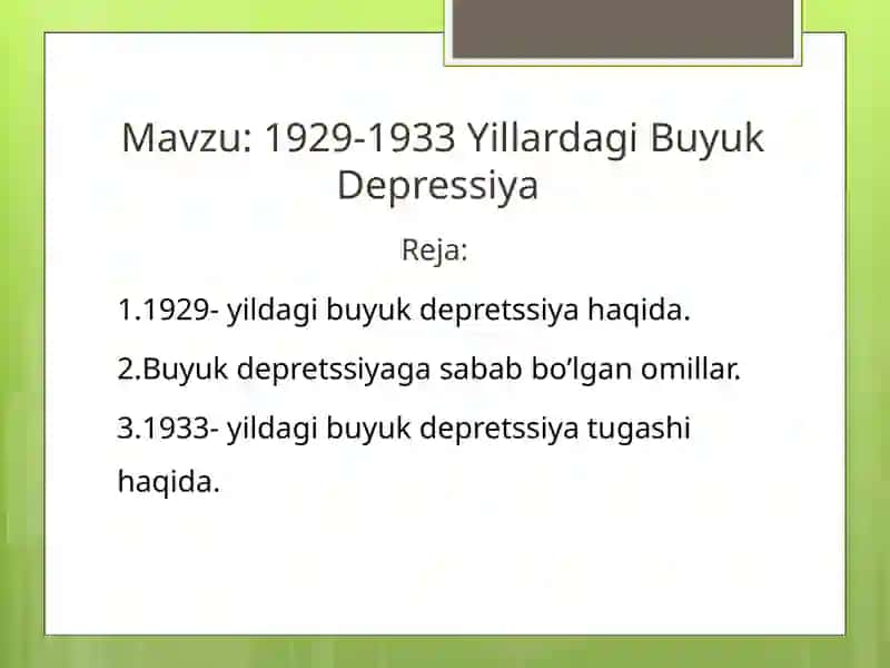 Buyuk Depressiya 2