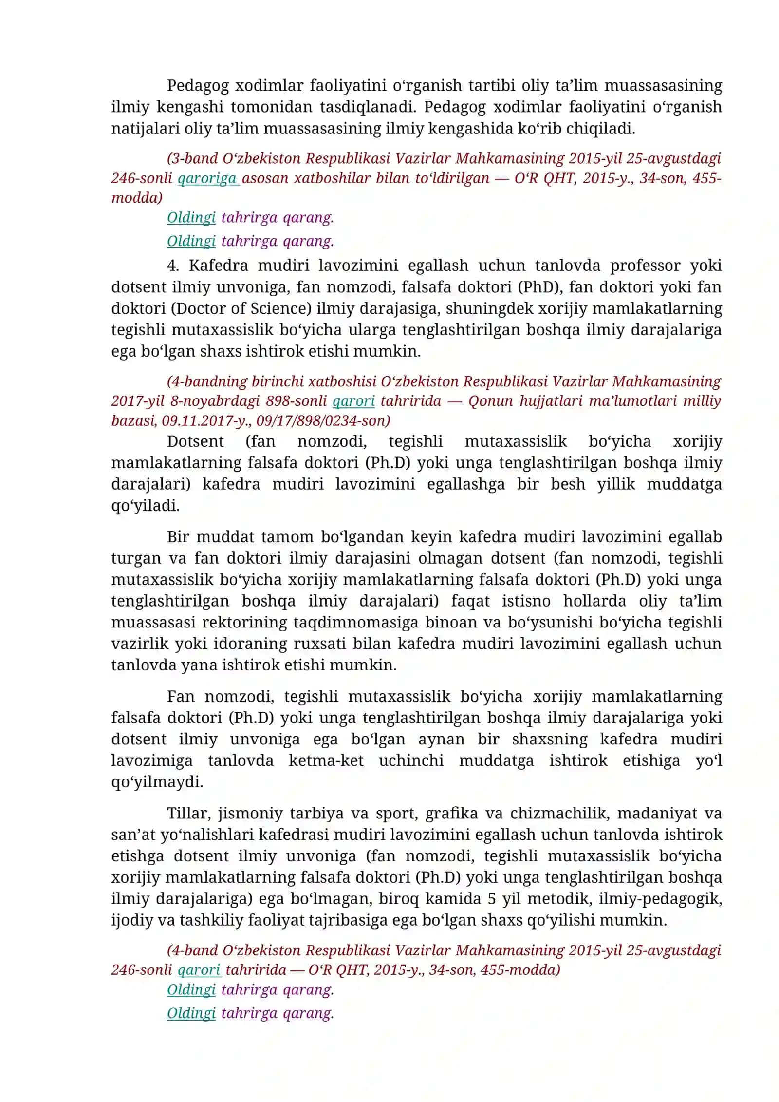 Ta’lim to‘g‘risida O‘zbekiston Respublikasi Qonuni 2
