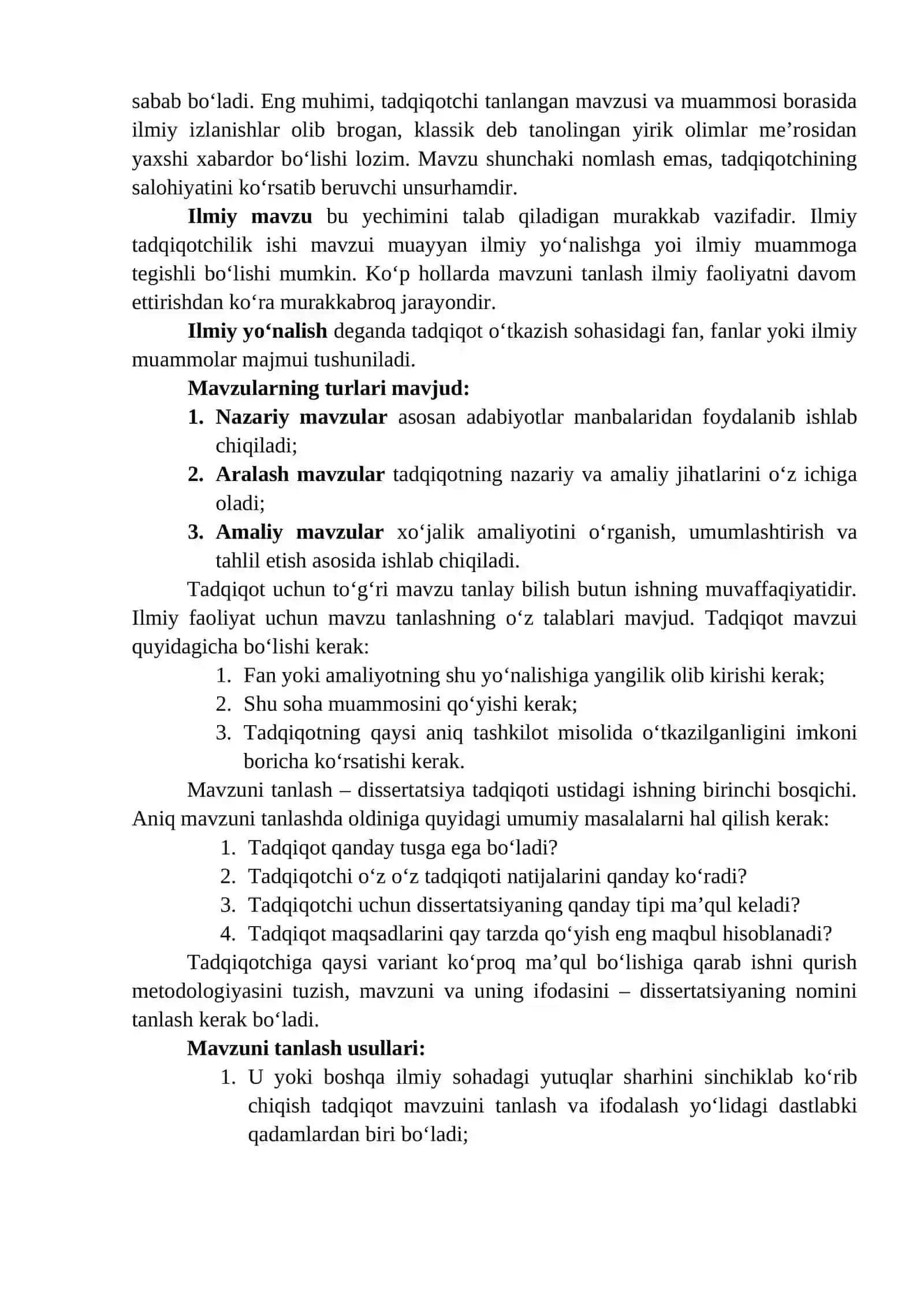 Ilmiy Faoliyatni Tashkil Etish 2
