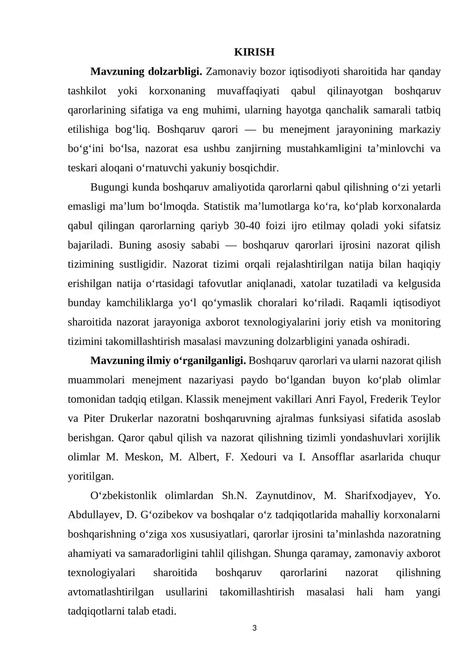 Boshqaruv qarorlarini nazorat qilish haqida umumiy ma’lumotlar 2