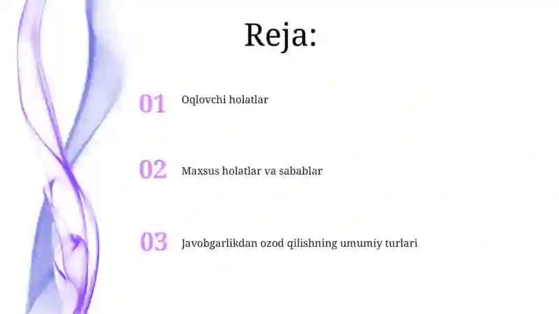 Javobgarlikdan ozod qilishning umumiy turlari 2