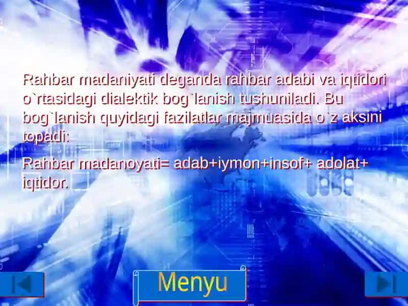 Menejer madaniyatiga qo`yiladigan talablar 2