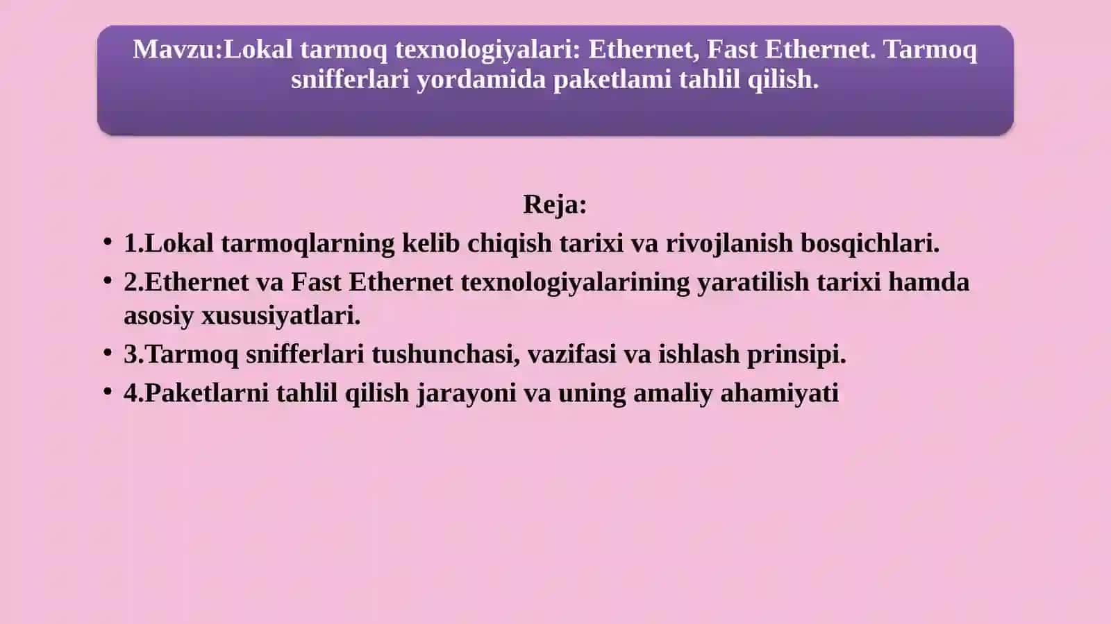 Lokaltarmoqlarning kelib chiqishi tarixi va rivojlanish bosqichi 2
