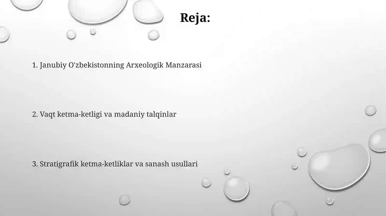 Janubiy Ozbekiston arxeologik obidalarining stratigrafiyasi va xronologiyasi 2