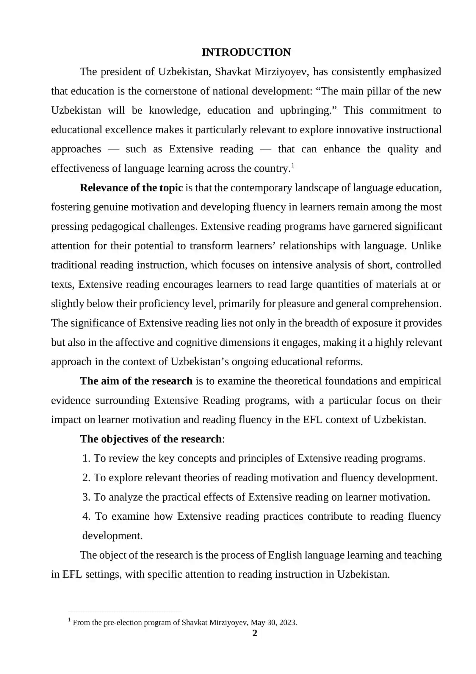 The impact of extensive reading programs on learner motivation and fluency 2