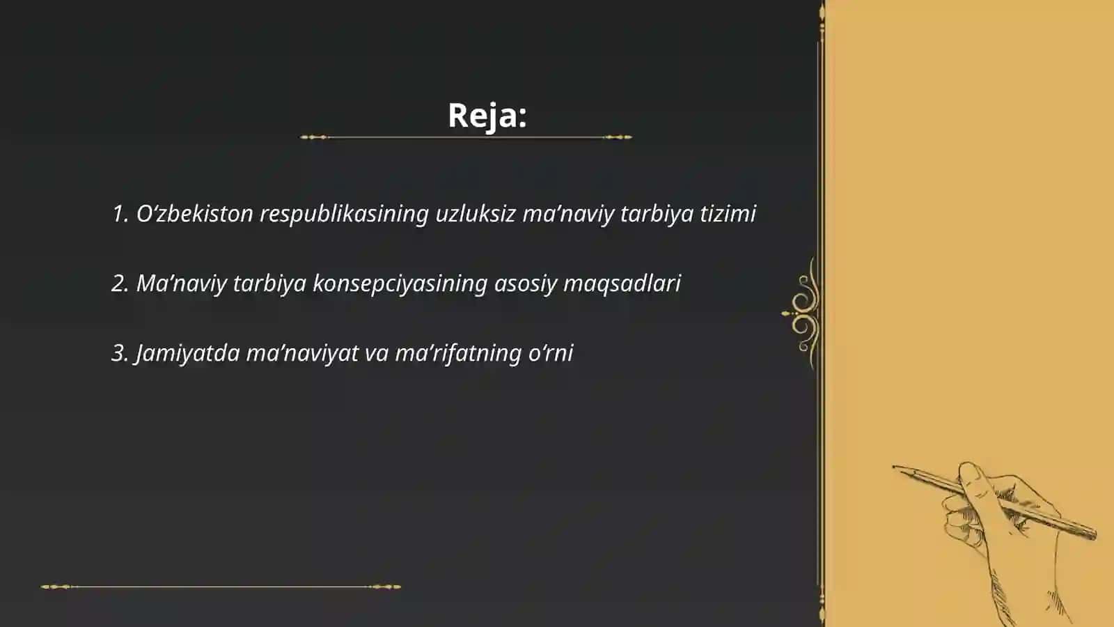 Oʻzbekiston respublikasining Uzluksiz maʼnaviy tarbiya Konsepsiyasi 2