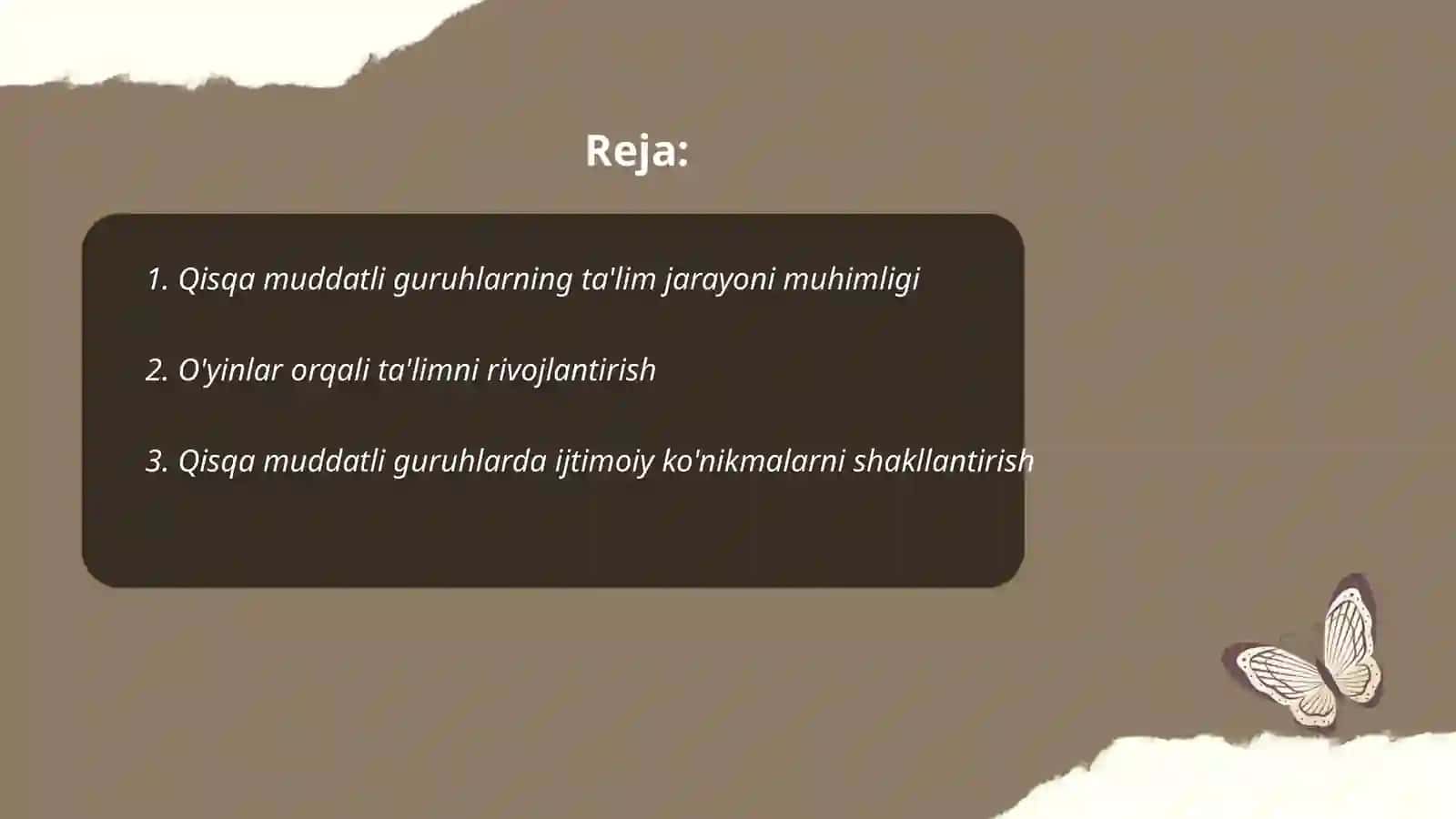 Qisqa muddatli guruhlarda ta'lim tarbiya jarayoni 2