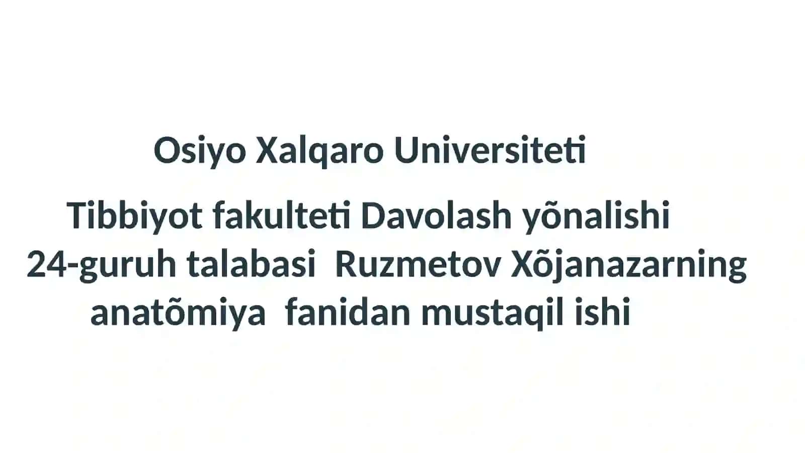 Yurakning rivojlanish nuqsonlari. Yurak va qon tomirlar rentgenanatomiyasi 2