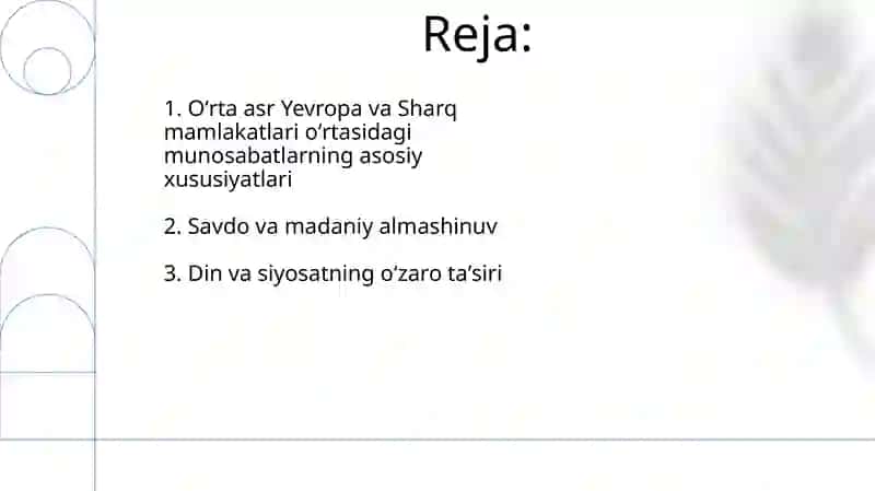 O‘rta asrlar Yevropasida va Sharq mamlakatlarida halqaro munosabatlar 2