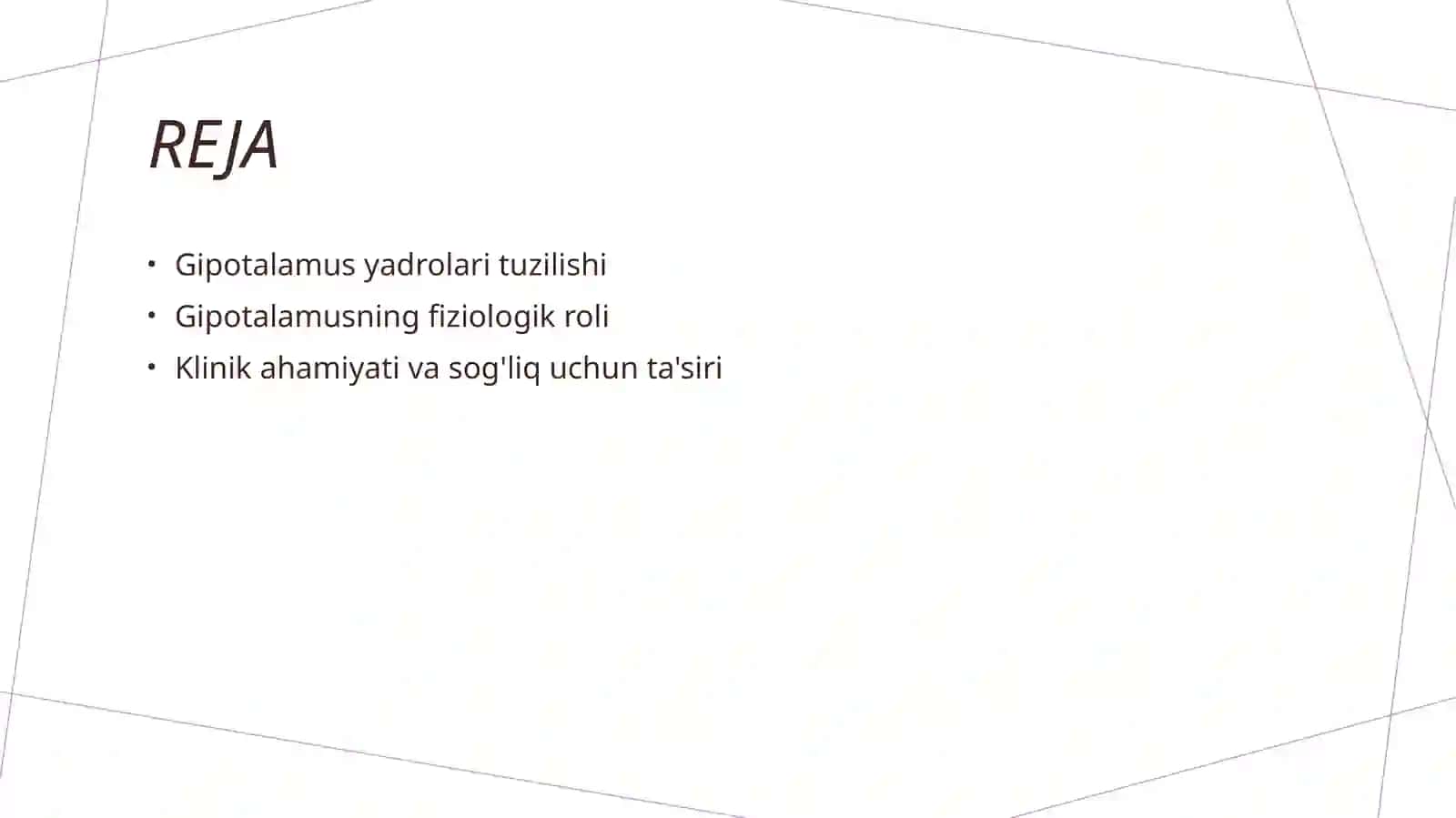Gipotalamus yadrolari va ularning klinik ahamiyati 2