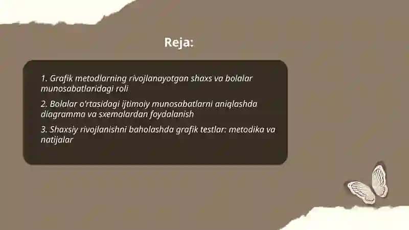 Rivojlanish shaxsi bolalar munosabatilari tizimidagi grafik metodlar 2