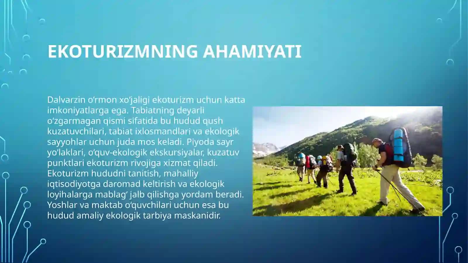 Toshkent viloyati Bekobod tumani EKOTURIZMI 2