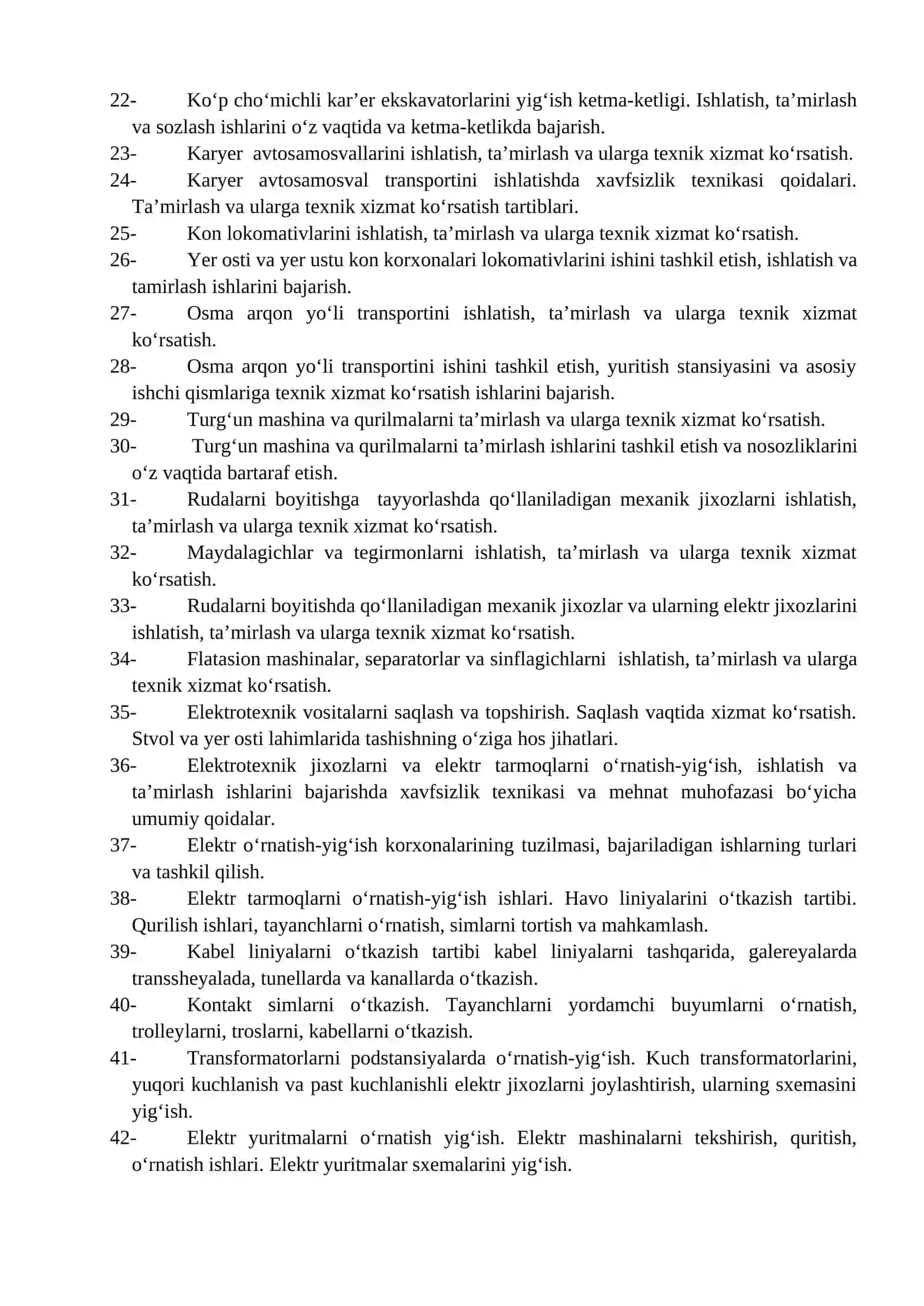O’zgarmas tok mashinalarining sovutish tizimi va kollektor qismlariga texnik hizmat ko’rsatish, tamirlash va ishga tushirish 2