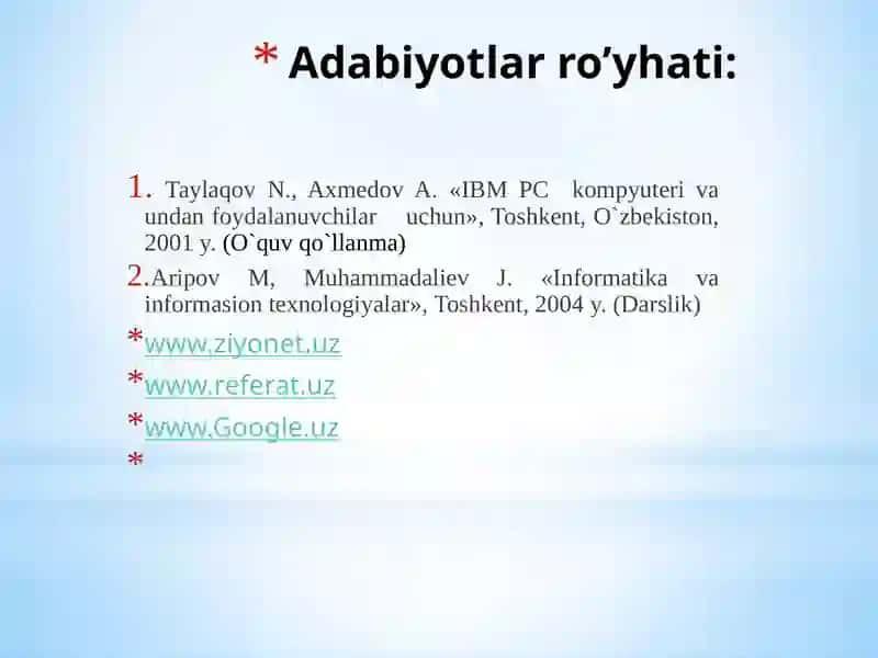 MS Access dasturida ishlash. Ma’lumotlar bazasini yaratish usullari 2