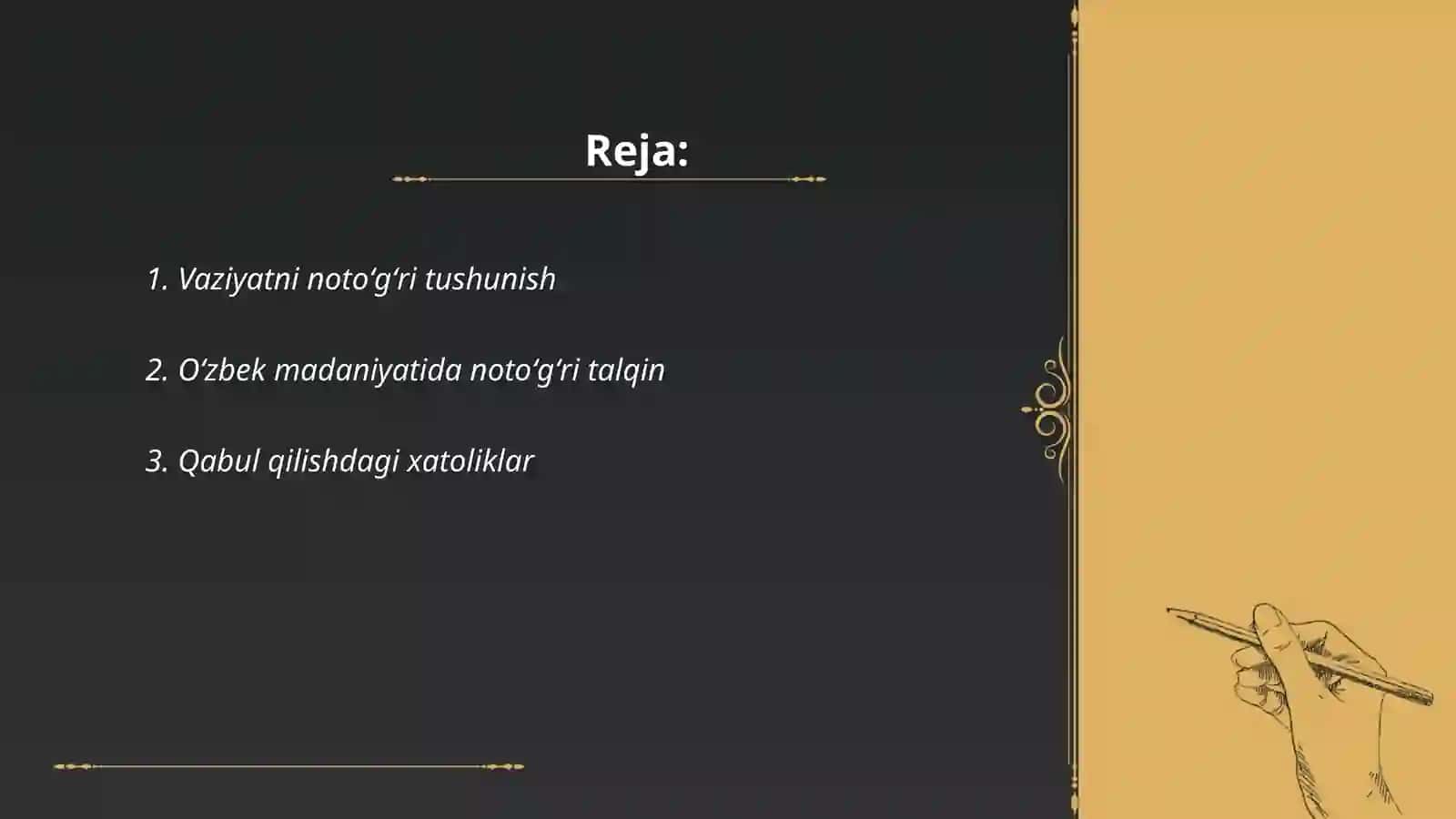 Vaziyatni notoʻgʻri idrok etish va uning oqibatlari 2