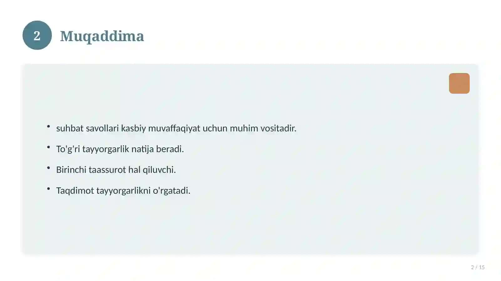 Maktab maslahatchisi uchun suhbat savollari — 2026 (javoblari bilan) 2