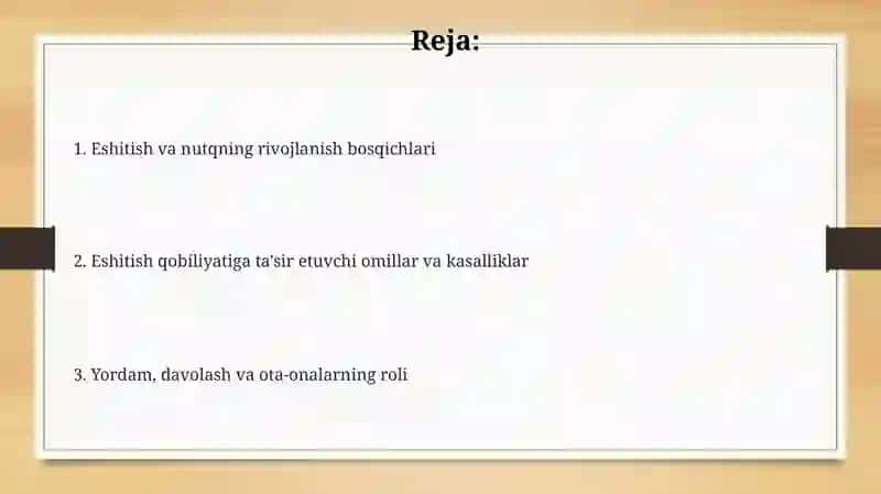 Eshitish va Nutqning Rivojlanish Bosqichlari 2