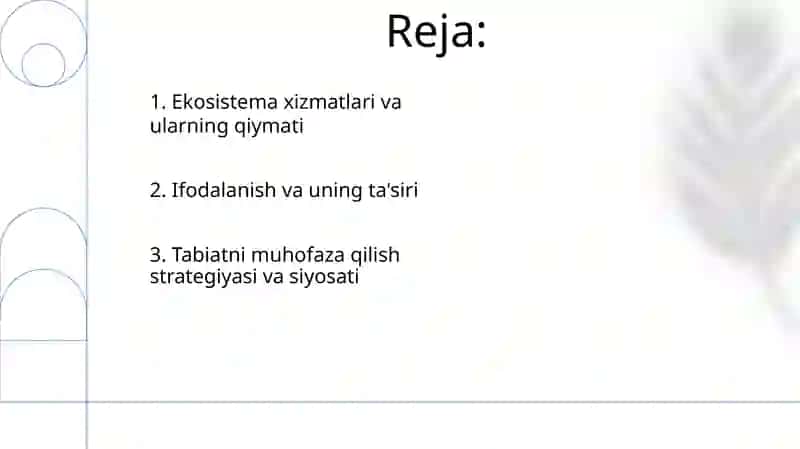 Ekologiya va tabiatni asrash 2
